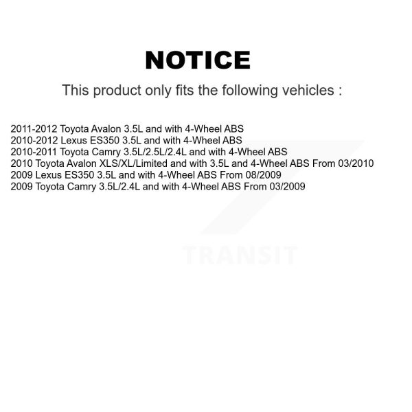 [Rear Left] ABS Wheel Speed Sensor Wiring Harness SEN-2ABS2497 For Toyota Camry - Image 2