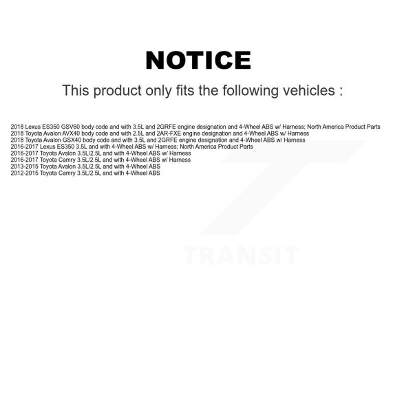 [Rear Left] ABS Wheel Speed Sensor Wiring Harness SEN-2ABS2506 For Toyota Camry - Image 2