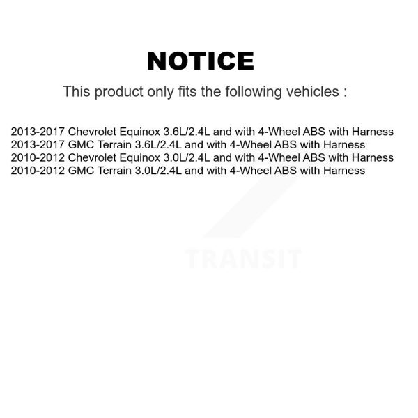 [Front Left] ABS Wheel Speed Sensor SEN-2ABS2531 For Chevrolet Equinox GMC - Image 2