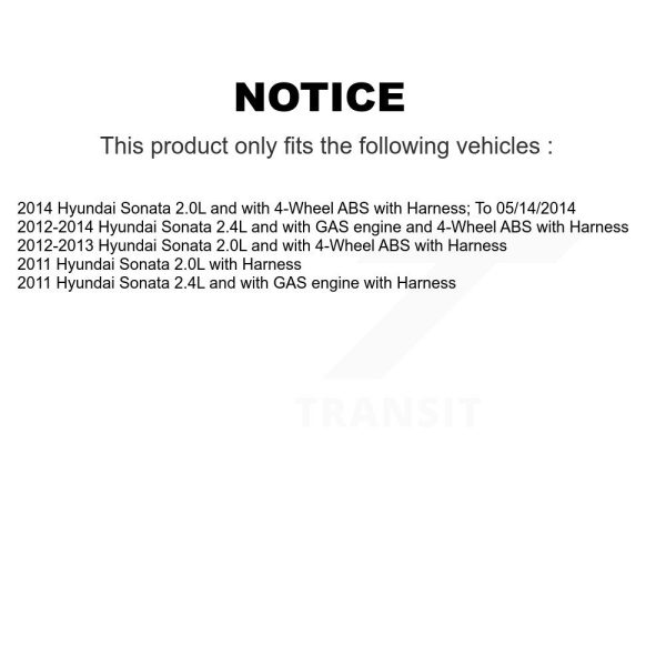 [Rear Left] ABS Wheel Speed Sensor SEN-2ABS2546 For Hyundai Sonata - Image 2