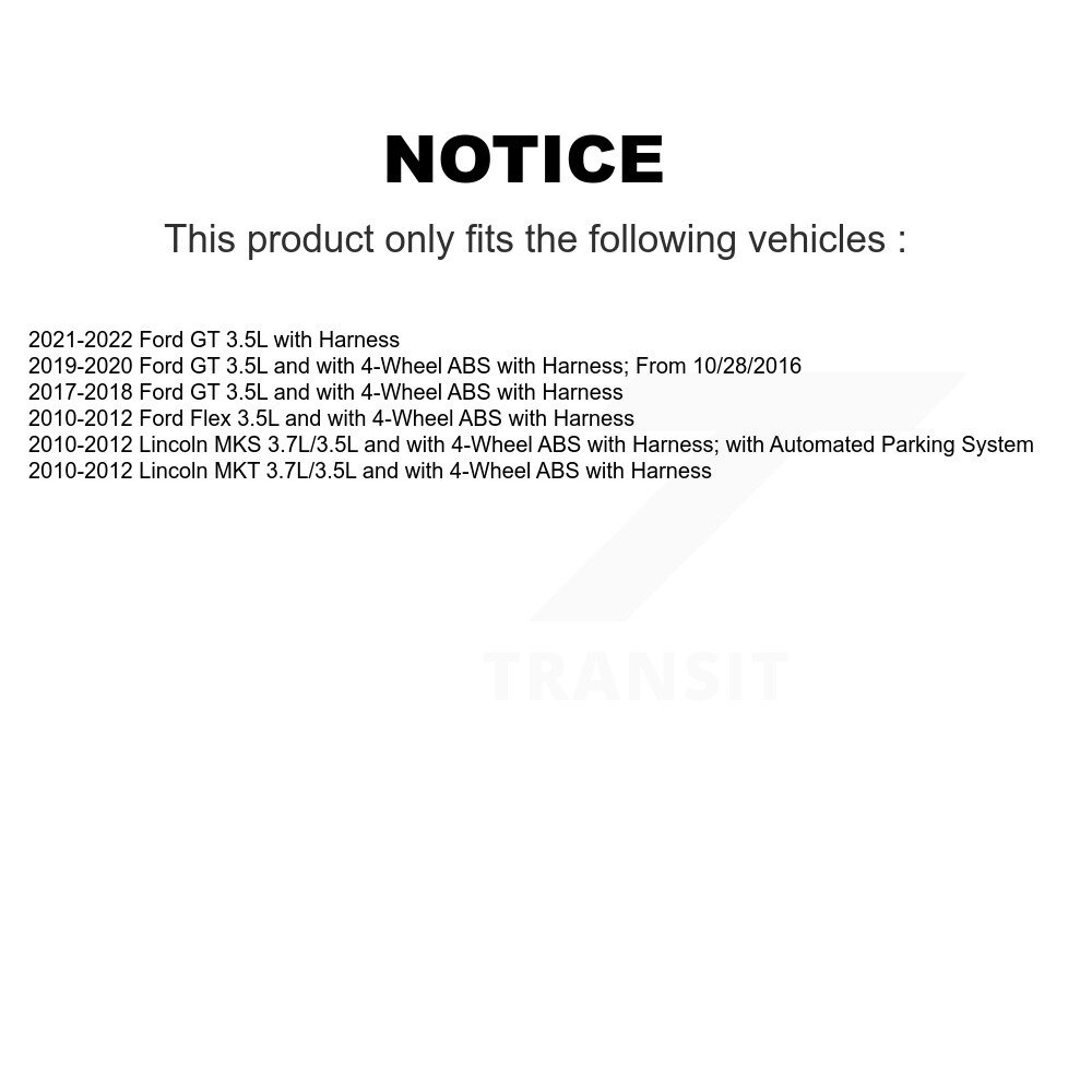 ABS Wheel Speed Sensor SEN-2ABS2582 For Ford Flex Lincoln MKS MKT GT - Image 2