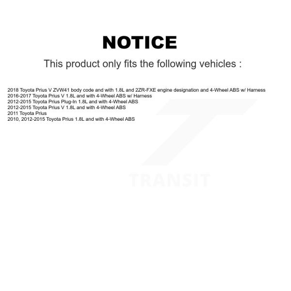 [Rear Left] ABS Wheel Speed Sensor Wiring Harness SEN-2ABS2591 For Toyota Prius - Image 2