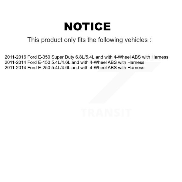 [Rear Left] ABS Wheel Speed Sensor SEN-2ABS2592 For Ford E-250 E-350 Super Duty - Image 2