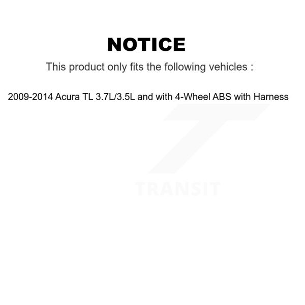 [Front Right] ABS Wheel Speed Sensor SEN-2ABS2657 For Acura TL with Harness - Image 2