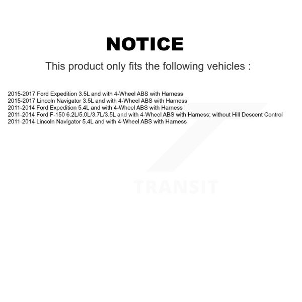 [Front] ABS Wheel Speed Sensor SEN-2ABS2695 For Ford F-150 Expedition Lincoln - Image 2
