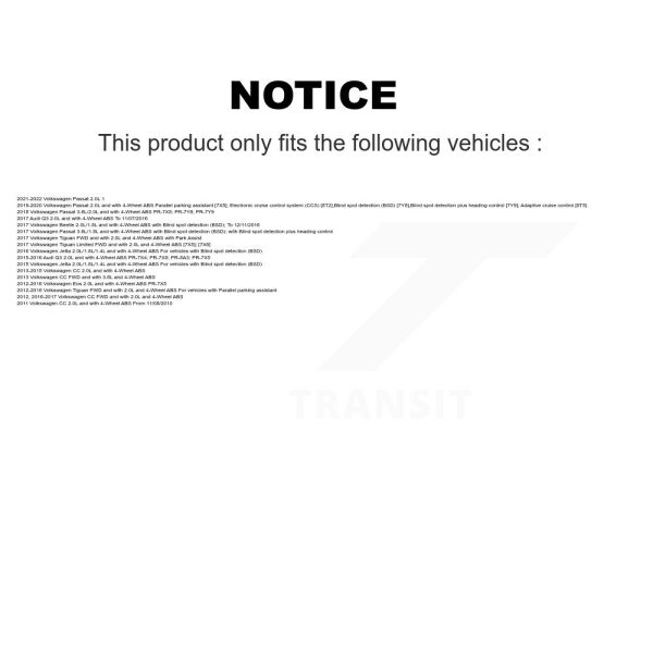 [Rear Left] ABS Wheel Speed Sensor SEN-2ABS2829 For Volkswagen Tiguan Jetta Audi - Image 2