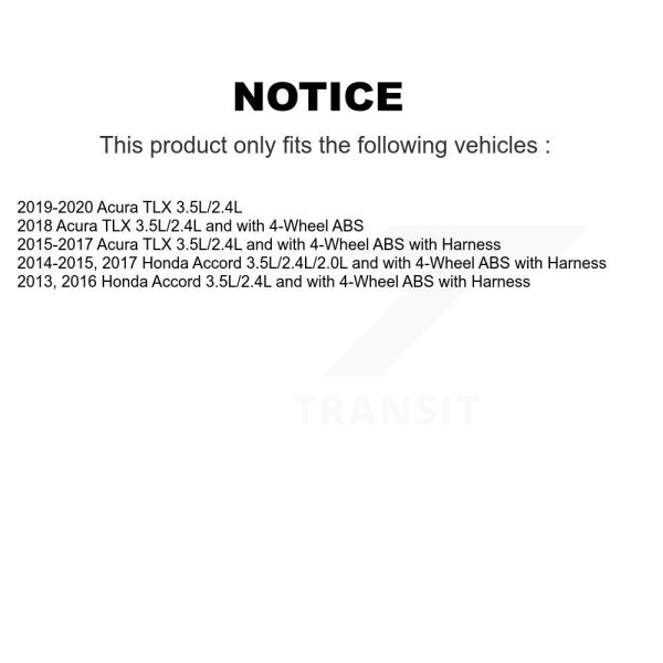 [Front Right] ABS Wheel Speed Sensor SEN-2ABS2836 For Honda Accord Acura TLX - Image 2