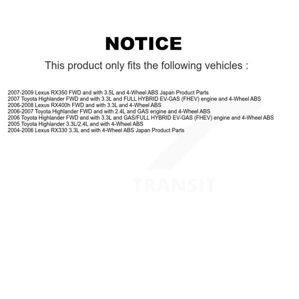 [Rear Left] ABS Wheel Speed Sensor Wiring Harness SEN-2ABS3059 For Lexus RX350 - Image 2