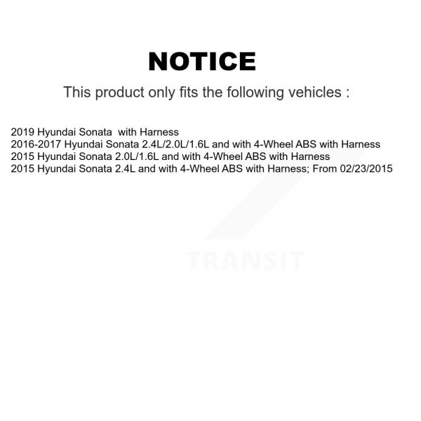 [Front Right] ABS Wheel Speed Sensor SEN-2ABS3156 For Hyundai Sonata - Image 2