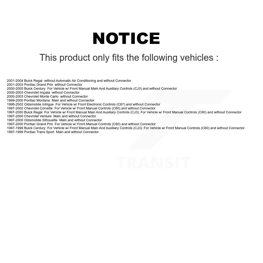 HVAC Blower Motor Resistor SEN-2BMR0034 For Chevrolet Buick Century Impala - Image 2