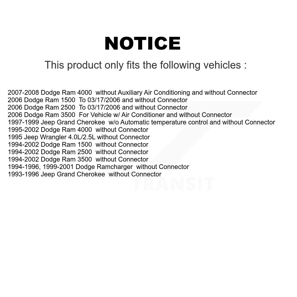 HVAC Blower Motor Resistor SEN-2BMR0040 For Dodge Ram 2500 1500 3500 Jeep - Image 2