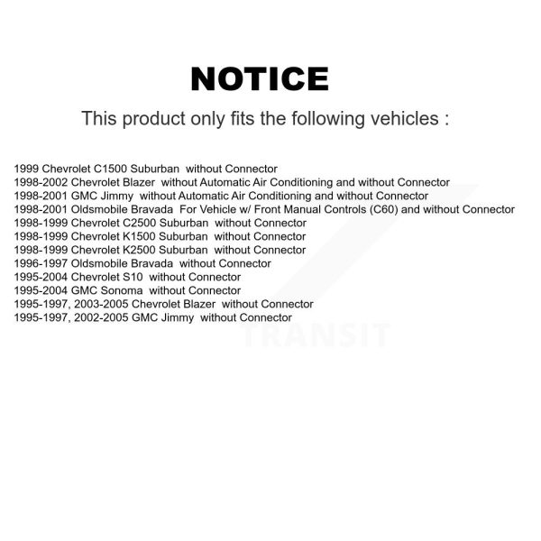 HVAC Blower Motor Resistor SEN-2BMR0078 For Chevrolet GMC Blazer S10 Jimmy - Image 2