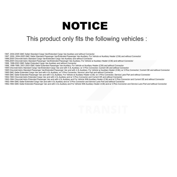 [Rear] HVAC Blower Motor Resistor SEN-2BMR0126 For Chevrolet Astro GMC Safari - Image 2