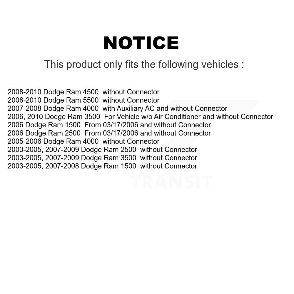 HVAC Blower Motor Resistor SEN-2BMR0350 For Dodge Ram 1500 3500 2500 4500 - Image 2