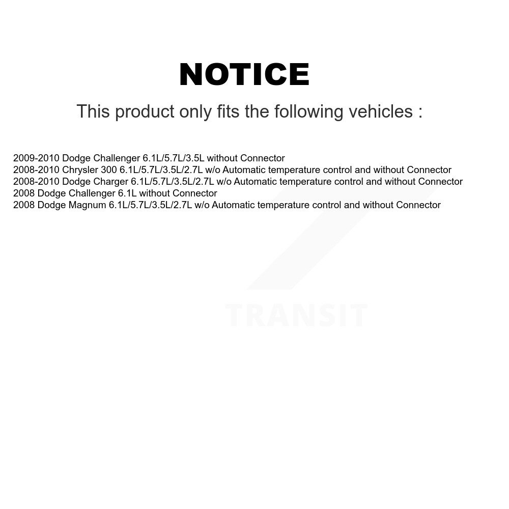 HVAC Blower Motor Resistor SEN-2BMR0356 For Dodge Chrysler 300 Charger Magnum - Image 2