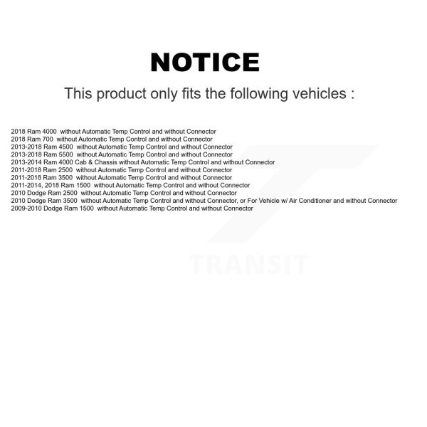 HVAC Blower Motor SEN-2BMR0358 For Ram 1500 3500 2500 Dodge 700 4000 4500 - Image 2