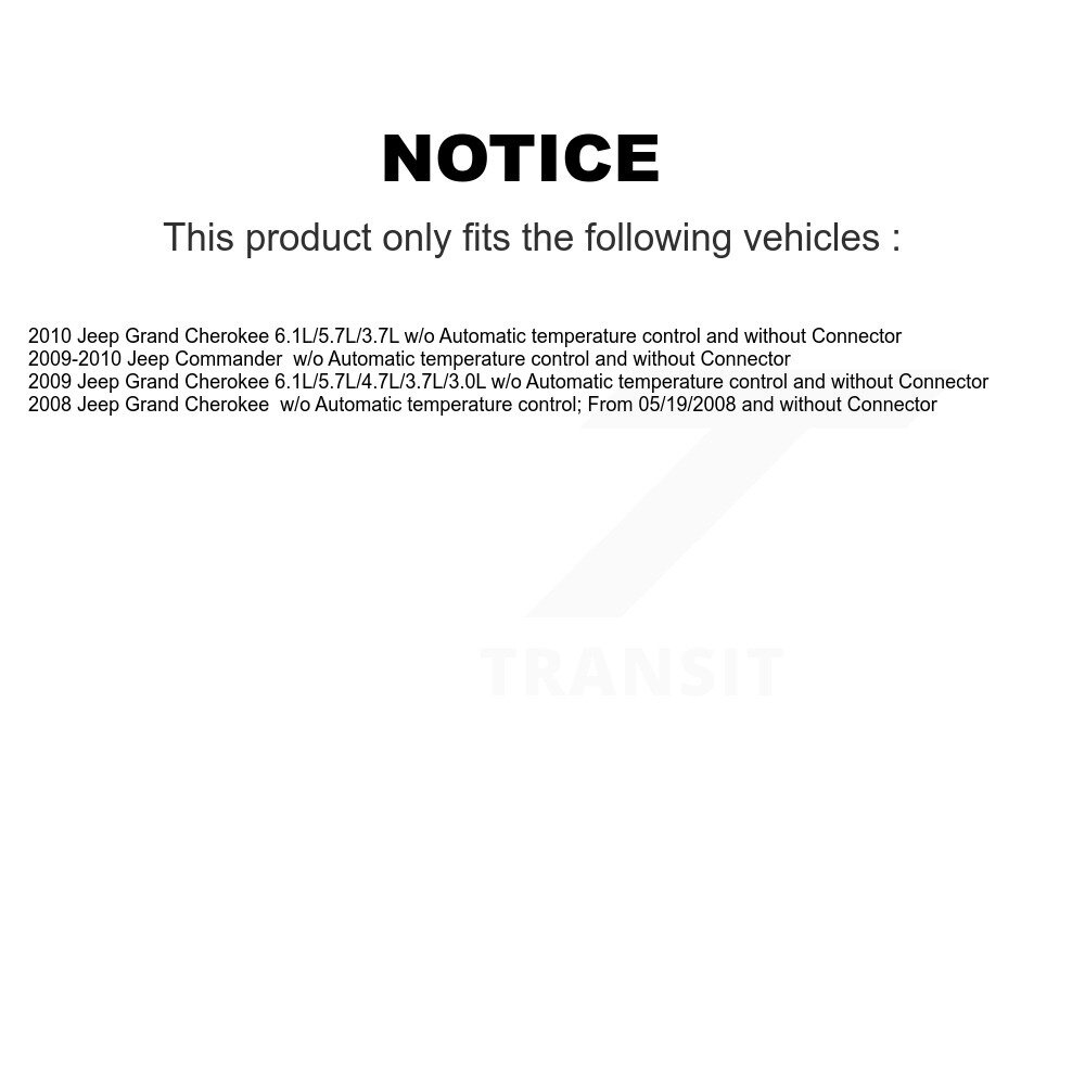 HVAC Blower Motor Resistor SEN-2BMR0360 For Jeep Grand Cherokee Commander - Image 2