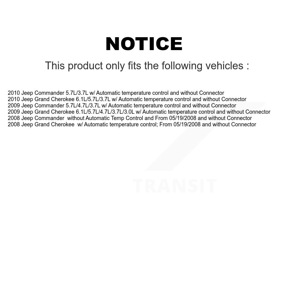 HVAC Blower Motor Control Module SEN-2BMR0362 For Jeep Grand Cherokee - Image 2