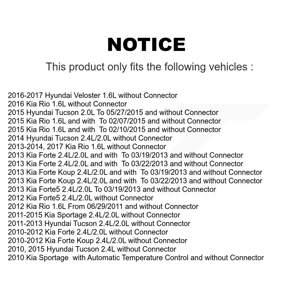 HVAC Blower Motor Resistor SEN-2BMR0560 For Kia Hyundai Tucson Rio Sportage - Image 2