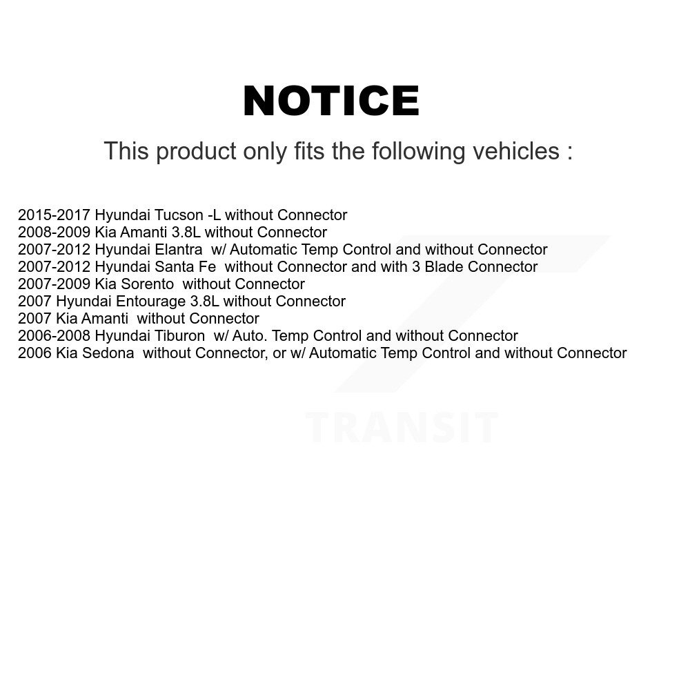 HVAC Blower Motor Resistor SEN-2BMR0578 For Hyundai Elantra Santa Fe Tucson - Image 2