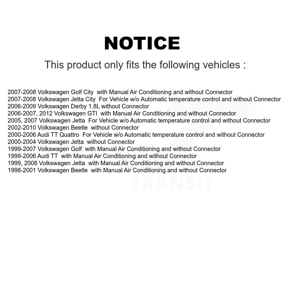 HVAC Blower Motor Resistor SEN-2BMR1001 For Volkswagen Jetta Golf Beetle City - Image 2