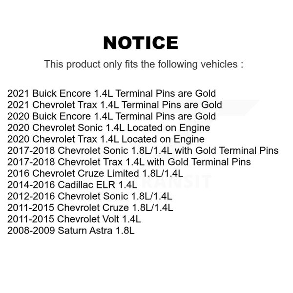 Engine Coolant Temperature Sensor SEN-2CTS0125 For Chevrolet Cruze Sonic Trax - Image 2