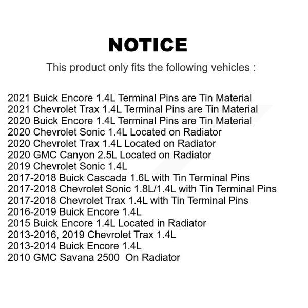 Engine Coolant Temperature Sensor SEN-2CTS0147 For Chevrolet Buick Encore GMC - Image 2