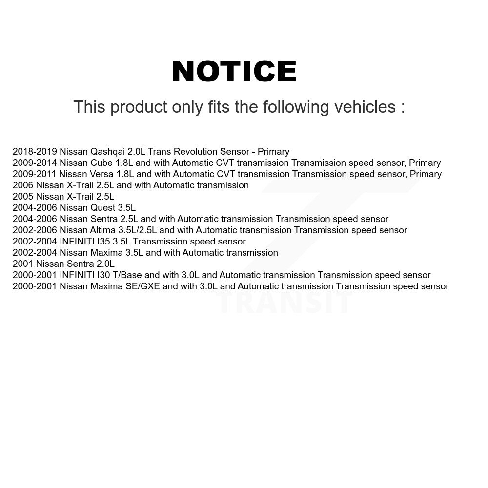Speed Sensor SEN-2VSS0070 For Nissan Versa Qashqai Altima X-Trail Sentra Cube - Image 2