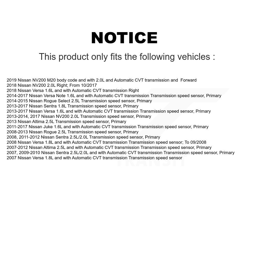 Vehicle Speed Sensor SEN-2VSS0076 For Nissan Sentra Rogue Altima Versa Note - Image 2