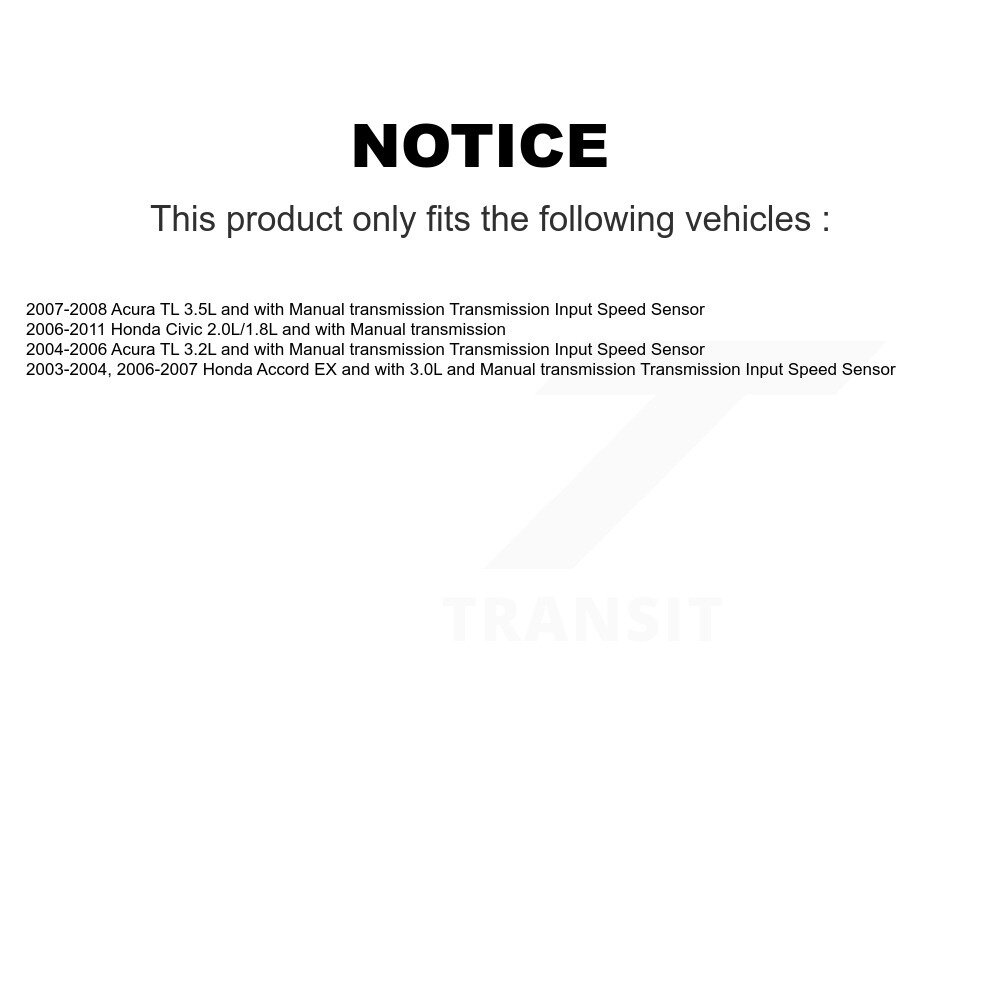 Vehicle Speed Sensor SEN-2VSS0085 For Honda Civic Accord Acura TL - Image 2