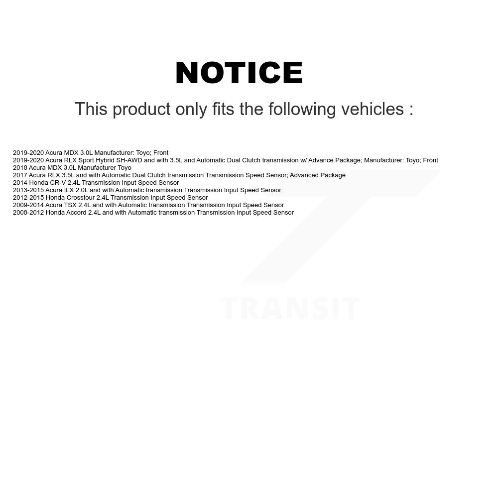 Vehicle Speed Sensor SEN-2VSS0104 For Honda Accord CR-V Acura MDX TSX ILX RLX - Image 2