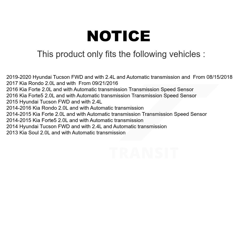 Vehicle Speed Sensor SEN-2VSS0200 For Hyundai Tucson Kia Forte Rondo Soul - Image 2