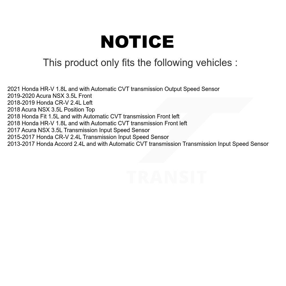 Vehicle Speed Sensor SEN-2VSS0538 For Honda CR-V Accord HR-V Fit Acura NSX - Image 2