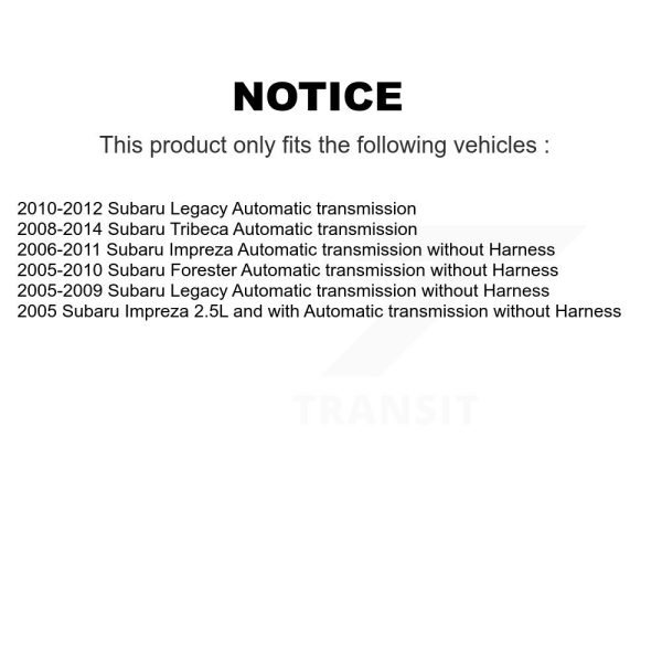 Vehicle Speed Sensor SEN-2VSS0540 For Subaru Impreza Forester Legacy Tribeca - Image 2