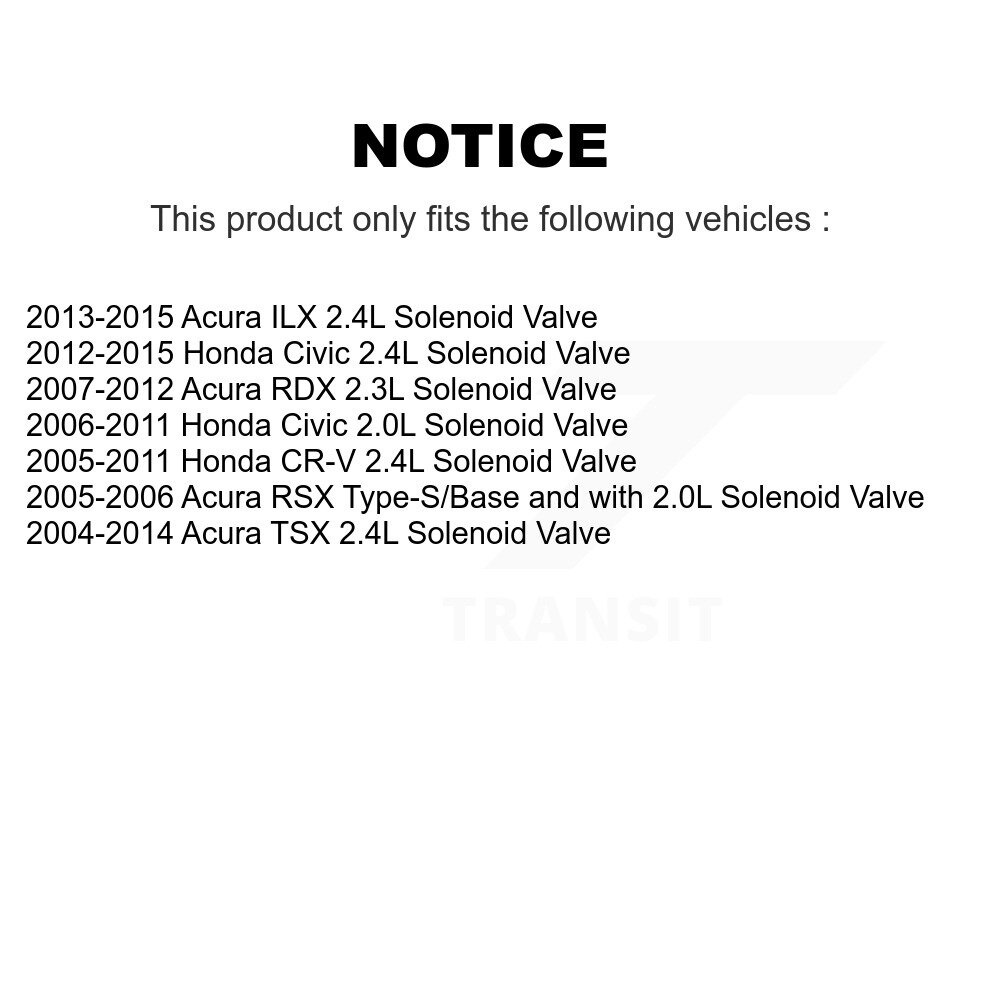 Engine Variable Valve Timing (VVT) Solenoid SEN-2VTS0039 For Honda Civic CR-V - Image 2