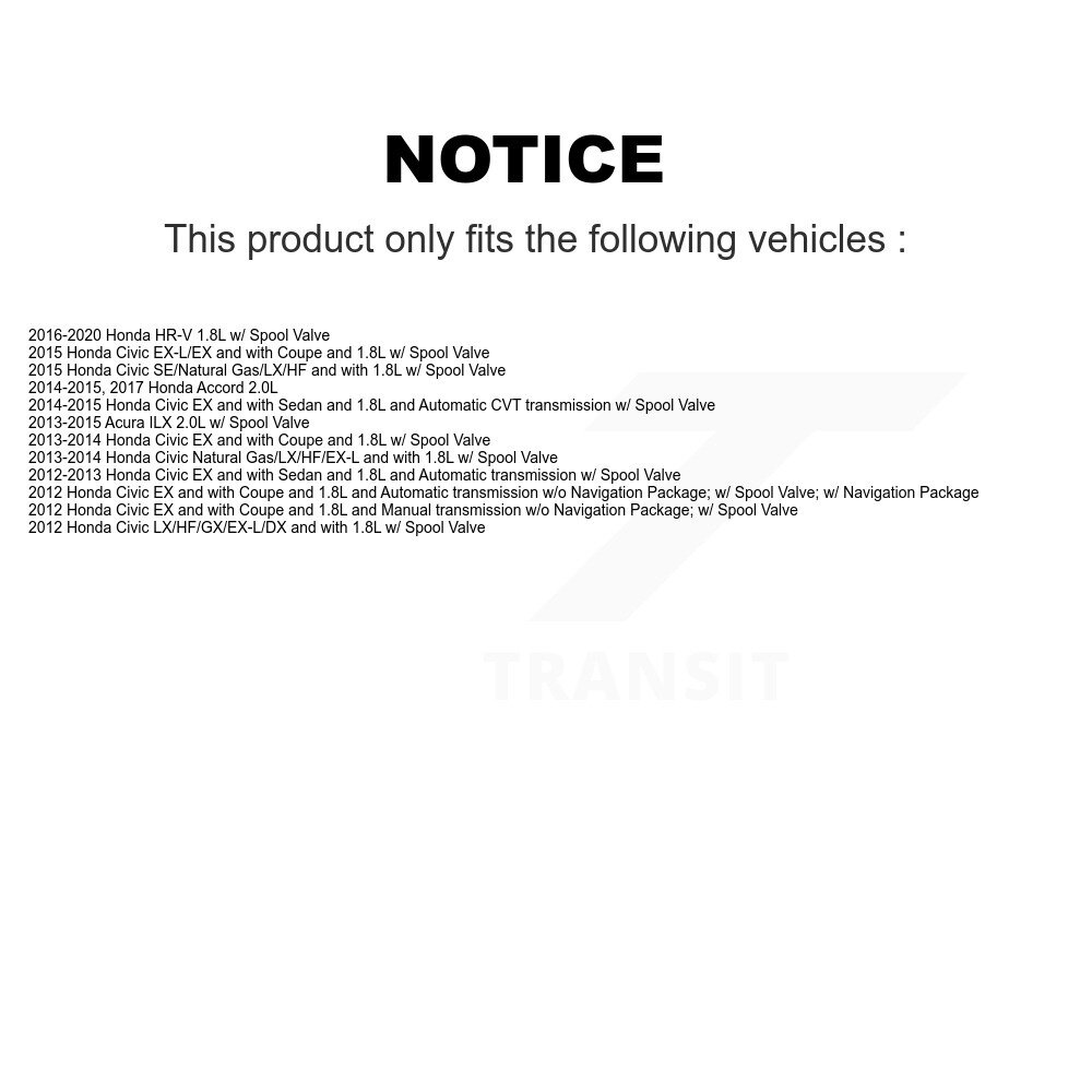 Engine Variable Valve Timing (VVT) Solenoid SEN-2VTS0130 For Honda Civic HR-V - Image 2