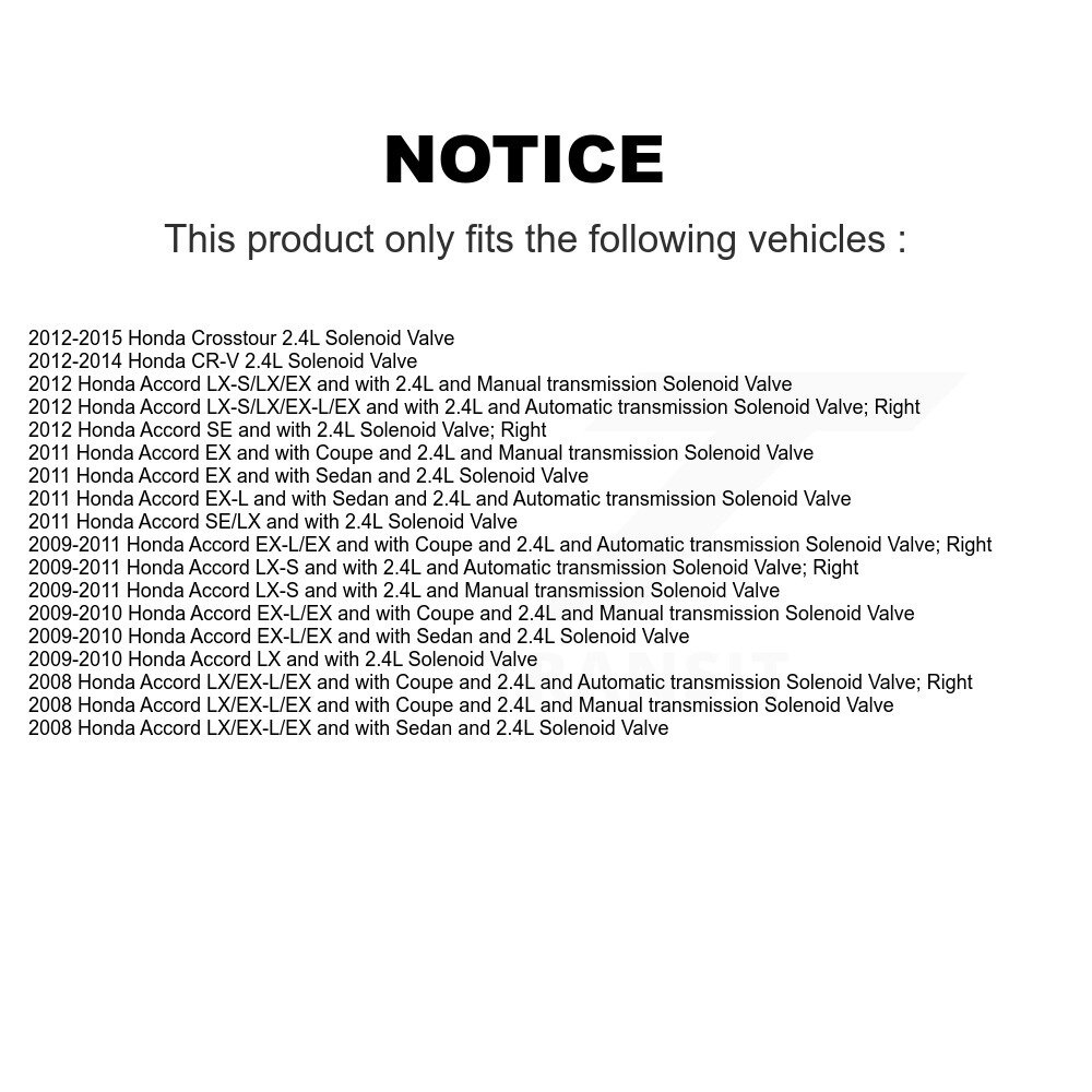 Engine Variable Valve Timing (VVT) Solenoid SEN-2VTS0137 For Honda CR-V - Image 2