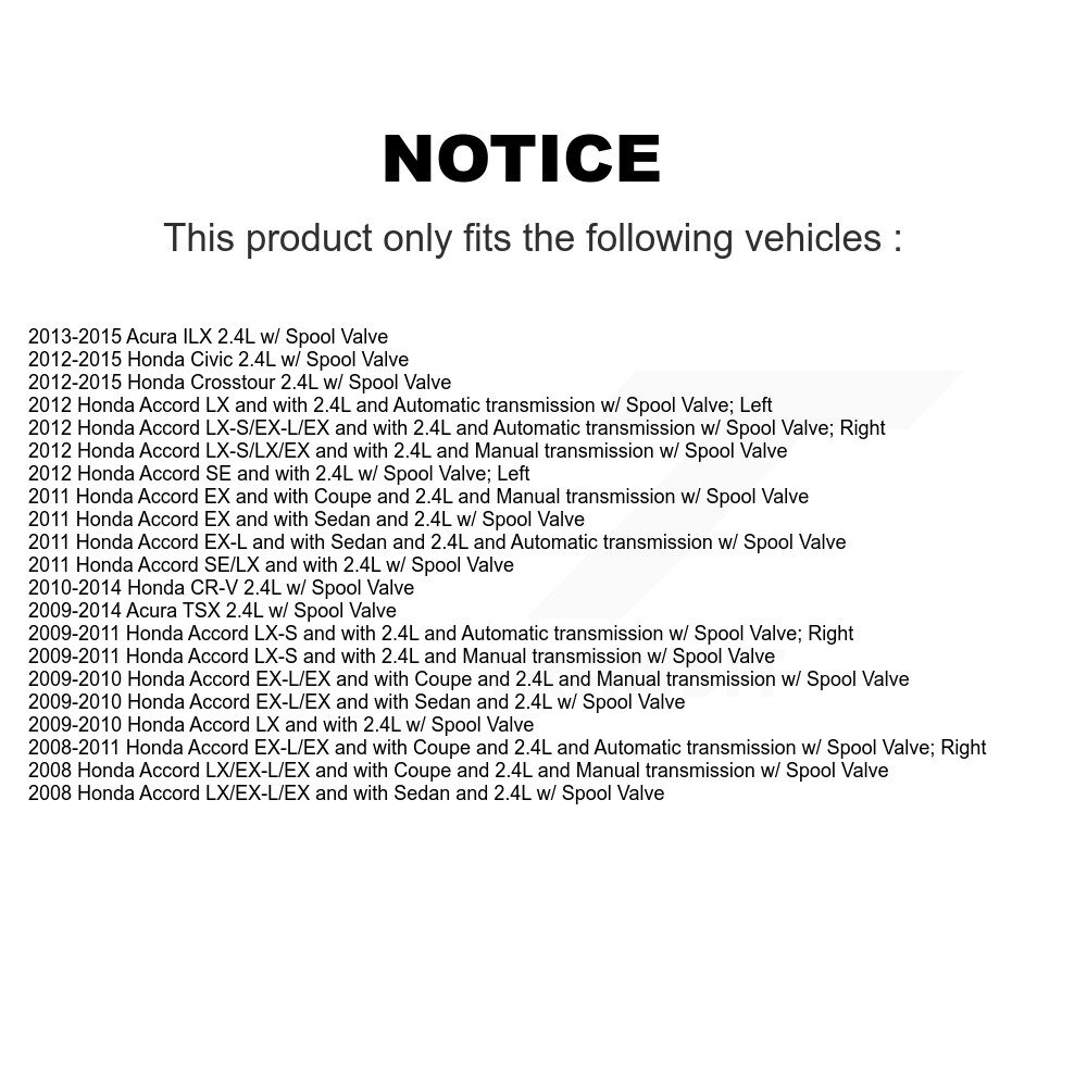 Engine Variable Valve Timing (VVT) Solenoid SEN-2VTS0144 For Honda Civic CR-V - Image 2