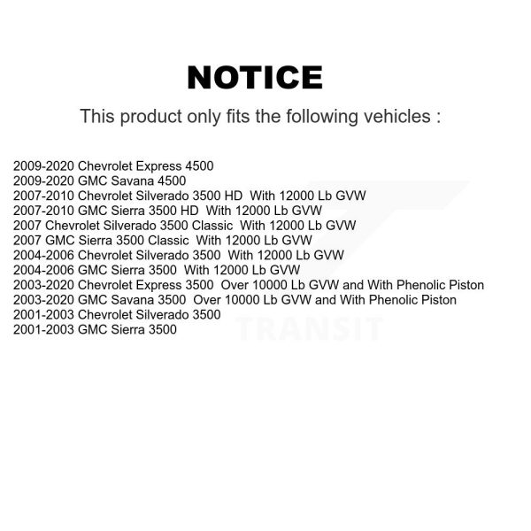 [Front Right] Brake Caliper SLC-18B4816 For GMC Chevrolet Savana 3500 Express HD - Image 2