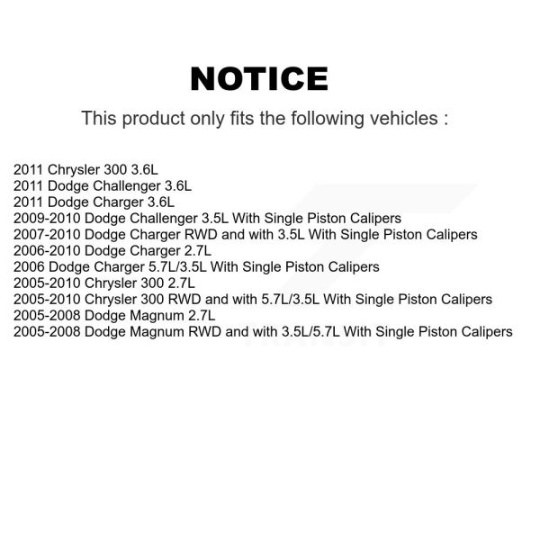 [Front Left] Brake Caliper SLC-18B4969 For Dodge Chrysler 300 Charger Challenger - Image 2
