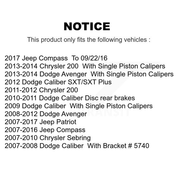 [Front Right] Brake Caliper SLC-18B5033 For Jeep Patriot Dodge Chrysler Compass - Image 2