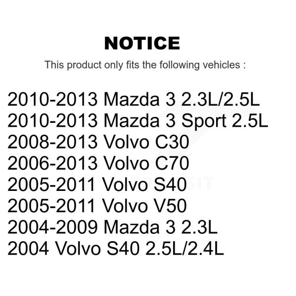 [Rear Left] Brake Caliper SLC-19B2954A For Mazda 3 Volvo S40 C30 V50 C70 Sport - Image 2