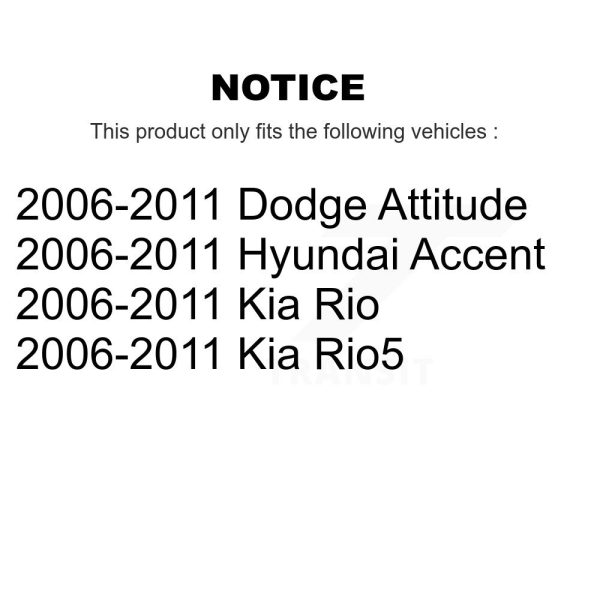 [Front Left] Brake Caliper SLC-19B3300 For Hyundai Accent Kia Rio Rio5 Dodge - Image 2