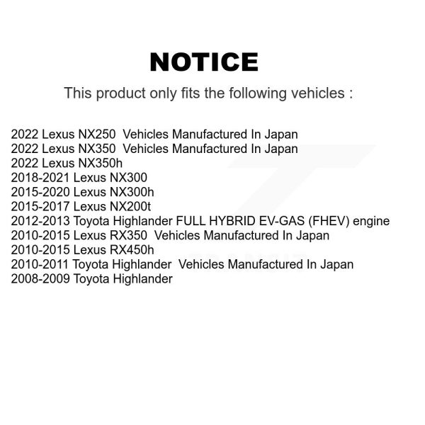 [Front Right] Brake Caliper SLC-19B3353 For Lexus RX350 Toyota Highlander NX300 - Image 2