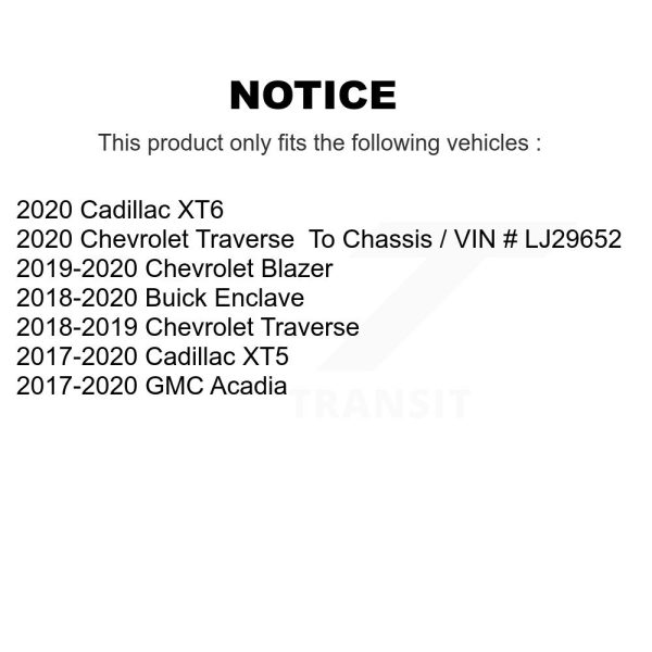[Front] Ceramic Disc Brake Pads TEC-1896 For Chevrolet Cadillac XT5 Traverse GMC - Image 2