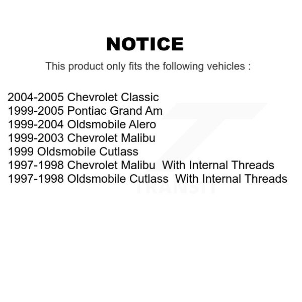 [Front Inner] Steering Tie Rod End TOR-EV408 For Pontiac Grand Am Chevrolet - Image 2