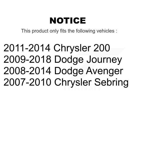[Rear] Suspension Bushing TOR-K201368 For Dodge Journey Chrysler 200 Avenger - Image 2