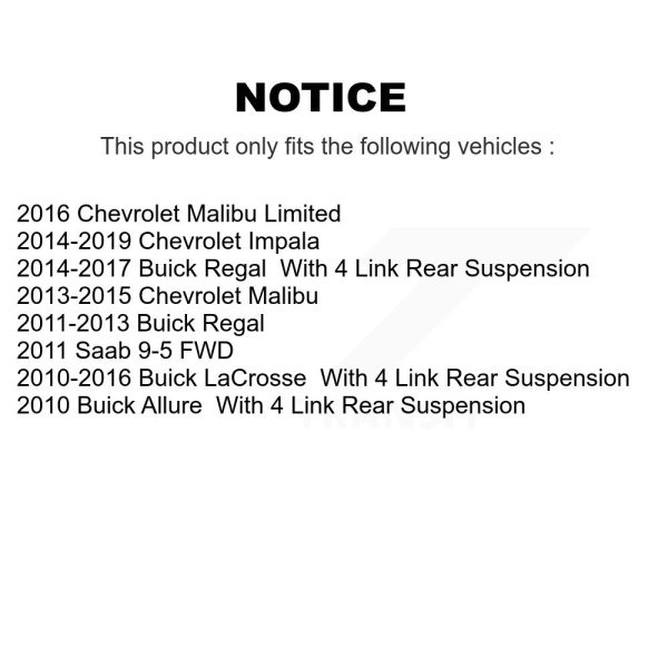 [Rear] Suspension Stabilizer Bar Link Kit TOR-K750521 For Chevrolet Buick Malibu - Image 2