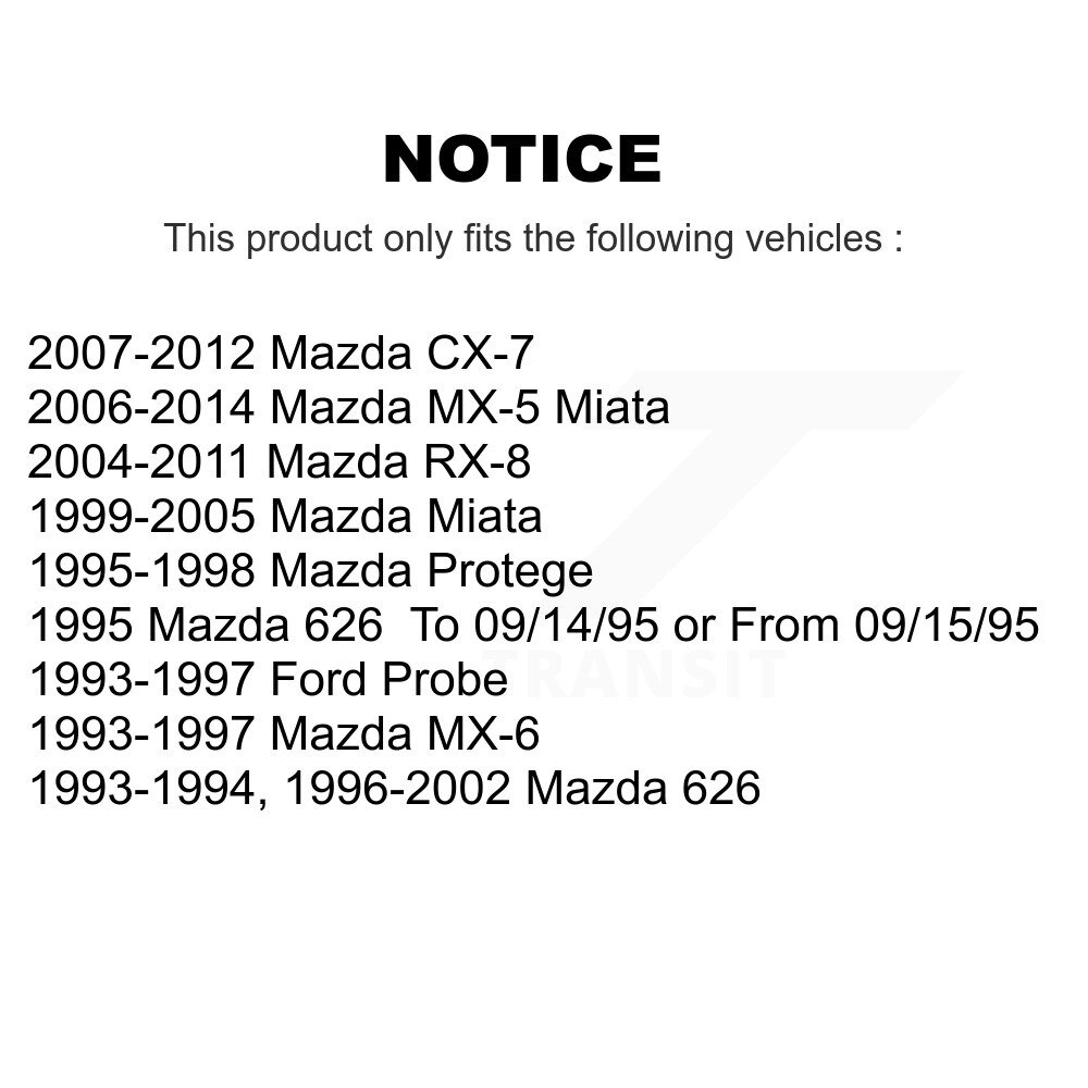 Suspension Stabilizer Bar Link Kit TOR-K80157 For Mazda CX-7 MX-5 Miata RX-8 - Image 2