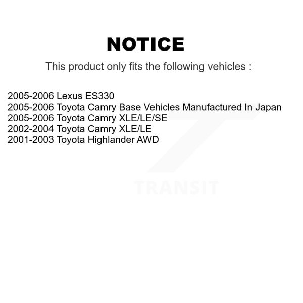 [Rear To Frame] Suspension Stabilizer Bar Bushing Kit TOR-K90522 For Toyota - Image 2